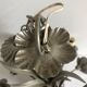 Mid-20th century 3-light floral chandelier in sheet steel