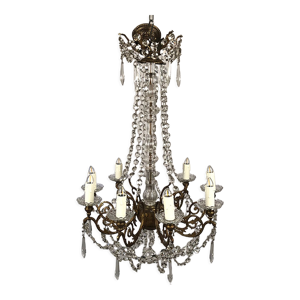 lustre en bronze et laiton