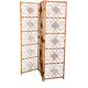 Vintage 1960s curved rattan screen