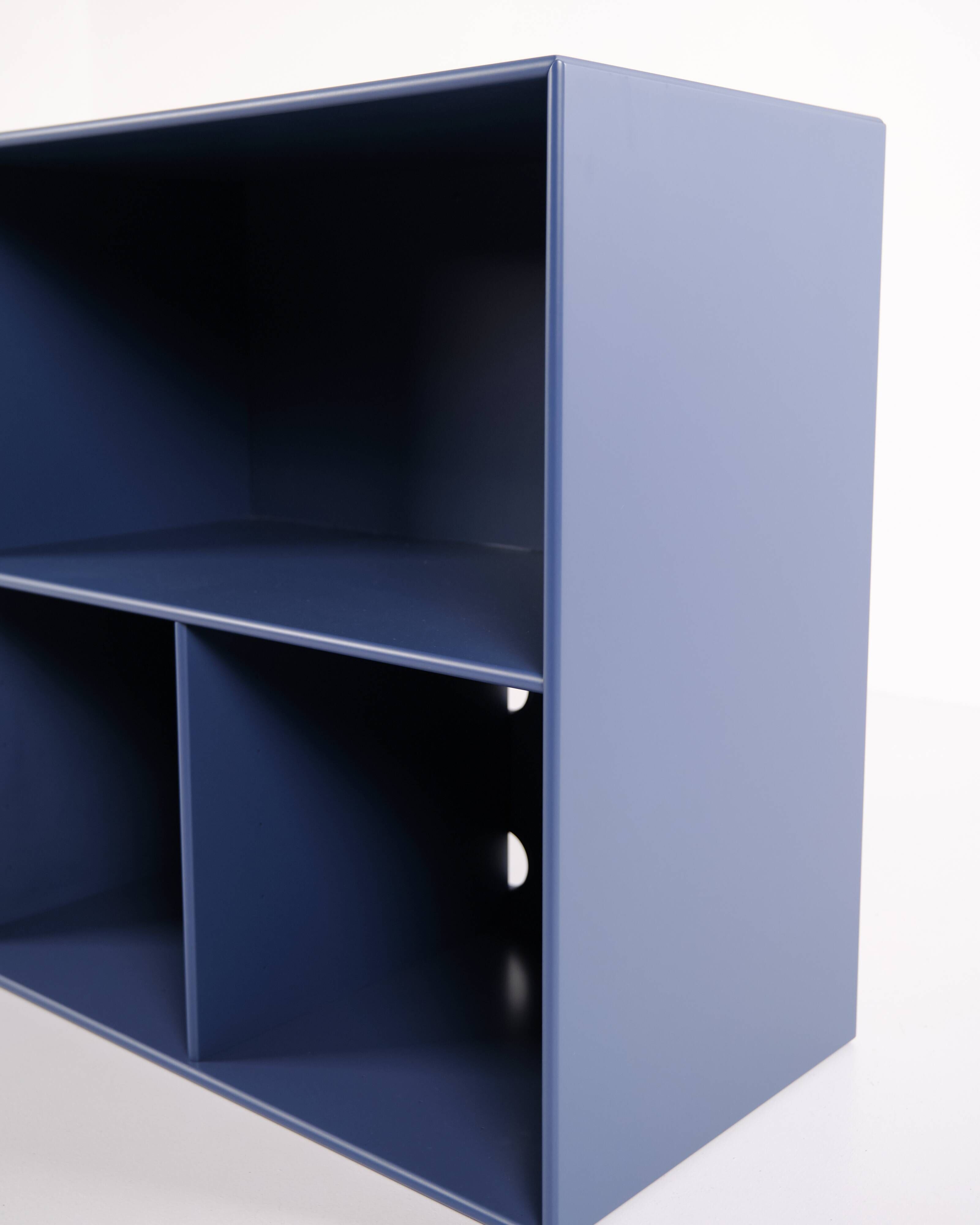 Montana bookcase – blue – 4 shelves