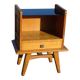 Oak bedside table with tapered legs