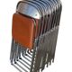 10 vintage skai and chrome metal folding chairs 1970