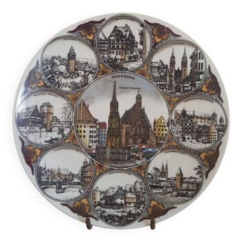 Nurnberg R.Schaller decorative dish in faience