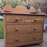 Chest of drawers from the 1980s in wood, very good condition