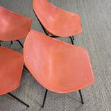 Ensemble de 4 chaises Guariche orange