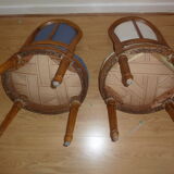Paire de chaises fer à cheval style Louis XVI modèle Jacob