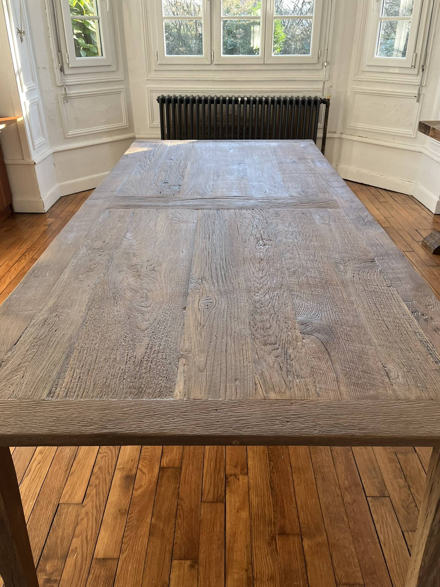Farm table in solid oak Provence - 250 cm in length