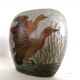 Cloisonné brass vase with ducks, circa 1900