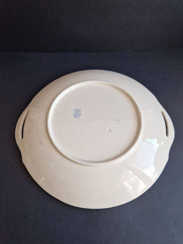Vintage dish with handles, Badonvillier ceramic