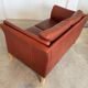 Canapé vintage danois rétro Skalma pour 2 personnes en cuir cognac