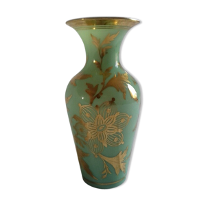 vase ancien opaline vert