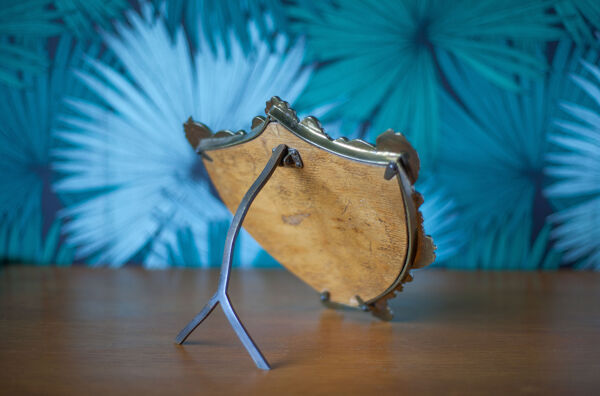 Miroir chevalet de table bronze 22x24