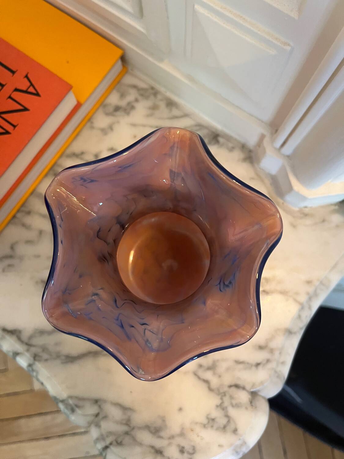 Vase de Murano vintage avec incrustation d’or