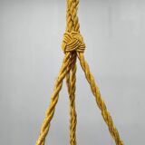 Art Deco Pendant Light, Marbled Glass and Brass, 1930s