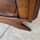 Art Deco bedside table in walnut, black marble top, circa 1920.