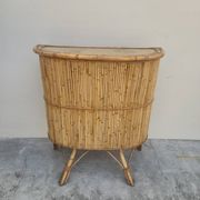 Vintage rattan bamboo bar 1950s