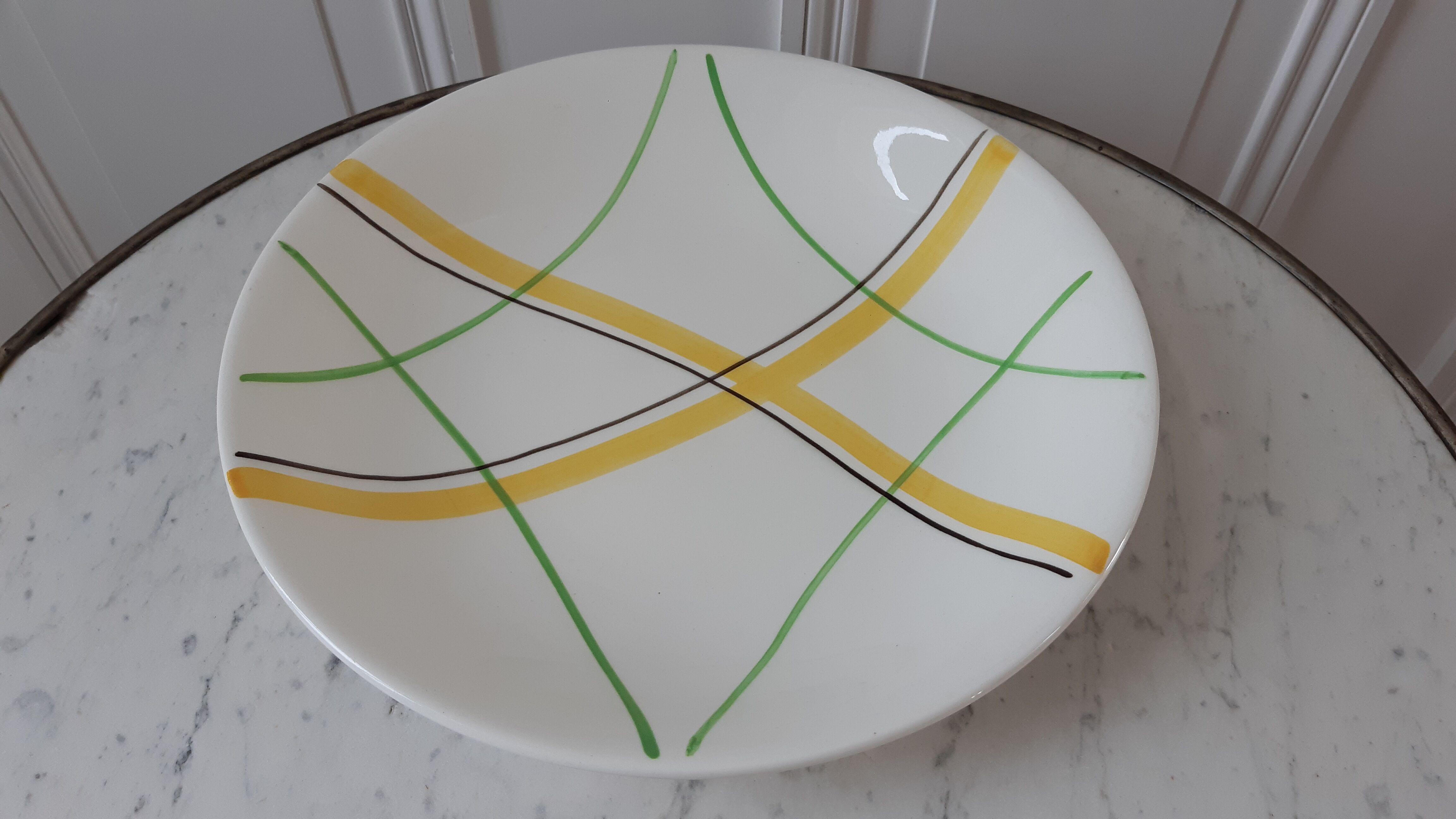 Plat creux Gien modèle Sarabande années 50-60