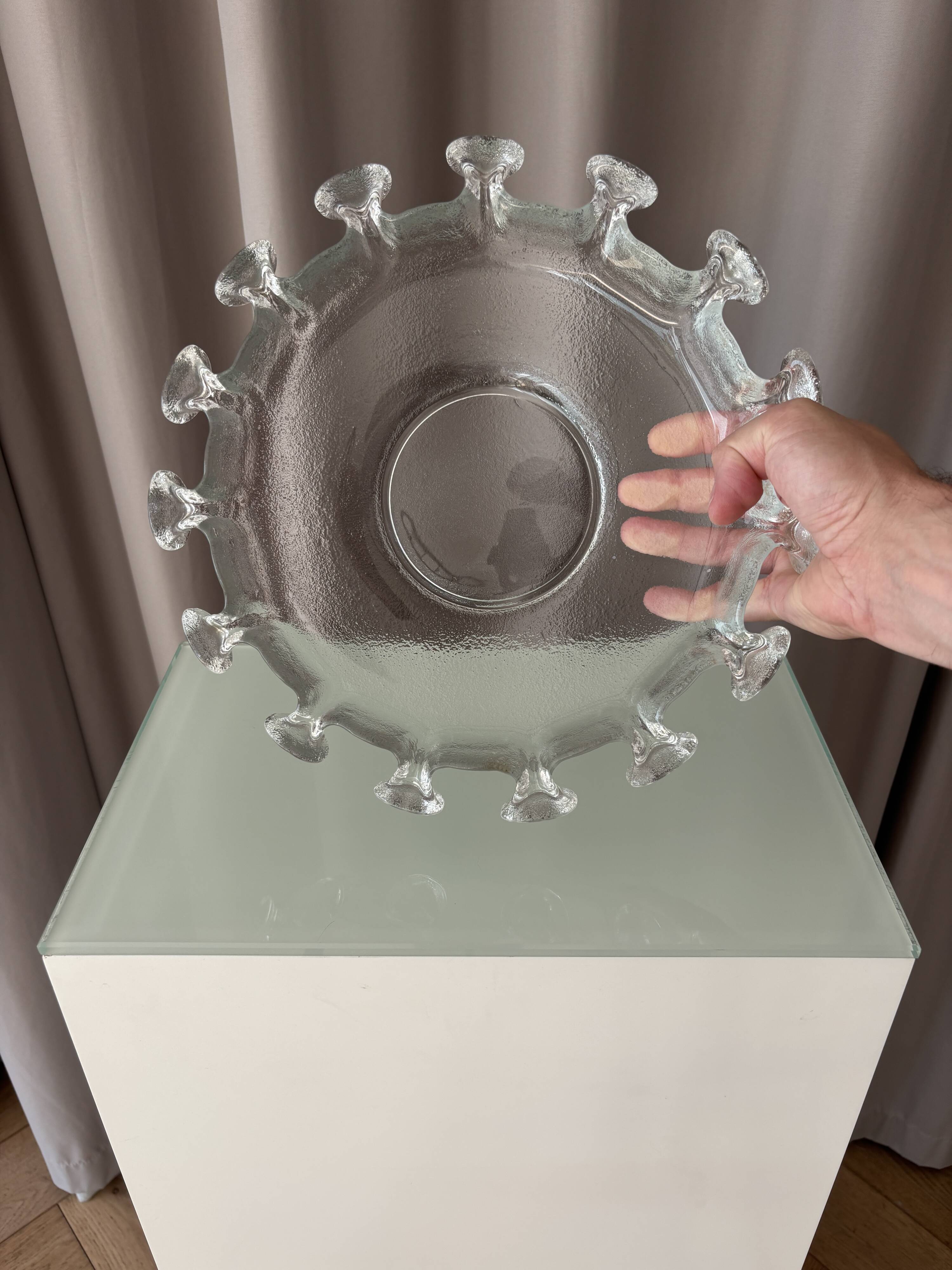 Humppila Finland Splash Art Glass Bowl / Plate –Scandinavian Design