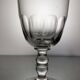 6 water/wine glasses Gondola model 19th century Gondola shape Flat ribs