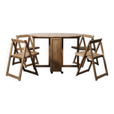 Set Tavolo E Sedie Richiudibile Design Salvaspazio Anni 80 Set Pranzo