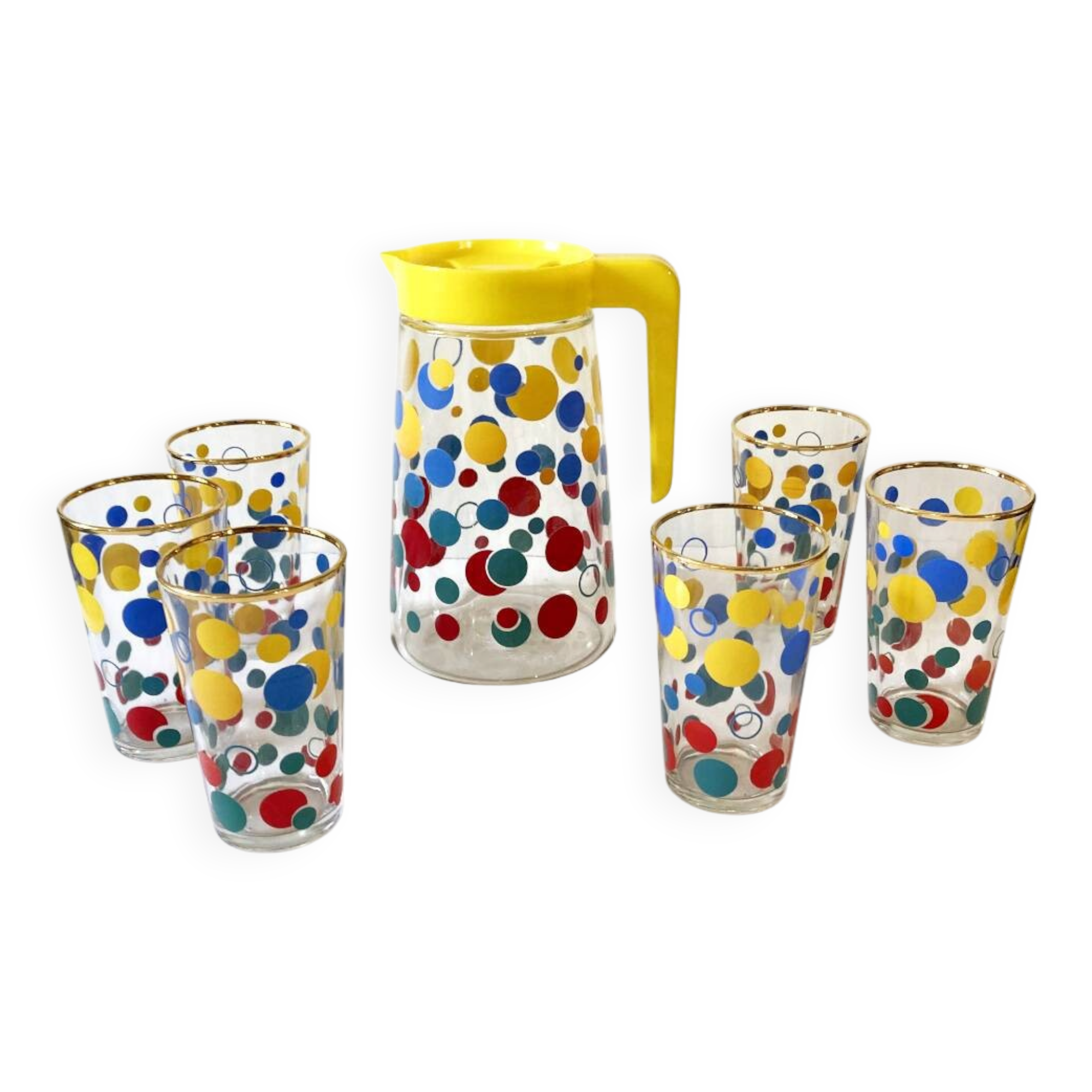 Vintage orangeade set, BVB France, 1970s