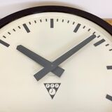 Industrial Bakelite Factory Wall Clock from Pragotron, 1960s