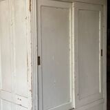 Armoire parisienne à 4 portes coulissantes vintage 1930-40