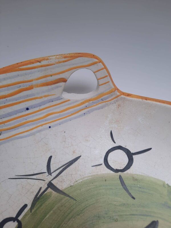 Coupe Vallauris 1950 Vintage avec motifs de soleil, étoiles, poisson