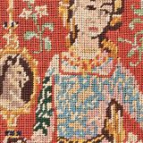 Tapisserie au point de croix vintage « La Dame à la Licorne », reproduction médiévale
