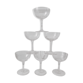 Lot of 6 engraved crystal champagne glasses
