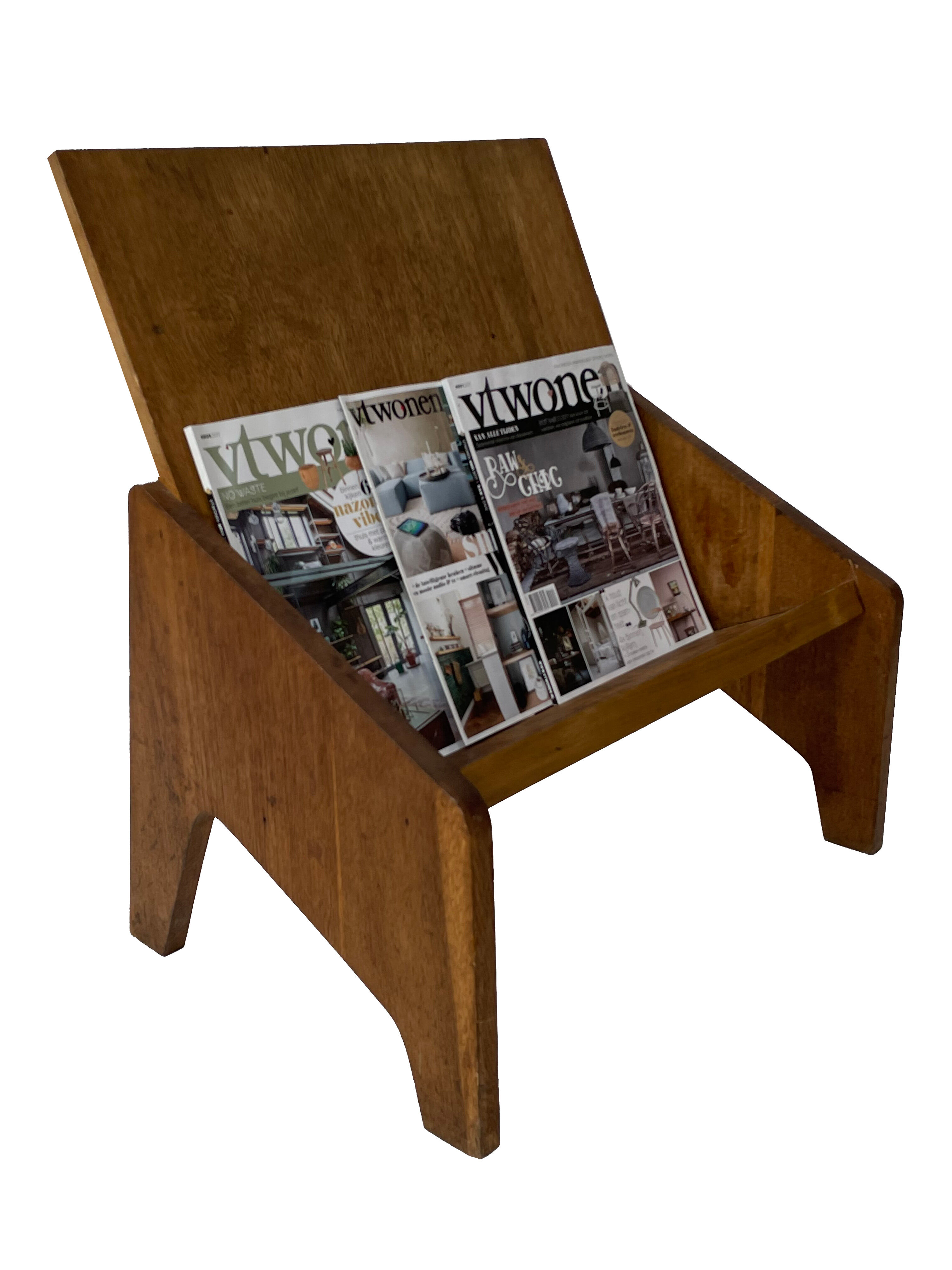 Vintage Bin Standing Magazine Rack Record Holder