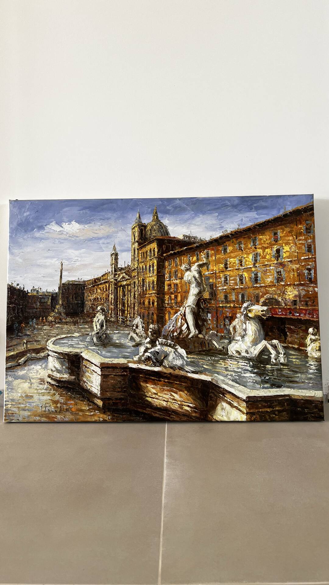 Huile sur toile Piazza Navona Rome