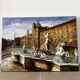 Huile sur toile Piazza Navona Rome