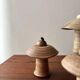 Set of three ceramic mushroom oil lamps by Freek Berends from the 1970s.