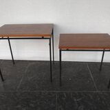 Vintage wooden nesting tables