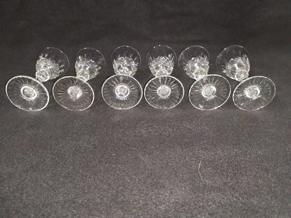 Lot de 6 verres a liqueur tommy Cristal de Saint Louis estampillé
