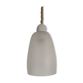 Old opaque glass hand lamp