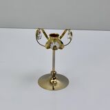 Vintage candle holder in 24 carat gold plated brass and Swarovski crystal, Palwa, Hollywood Regency. Allem