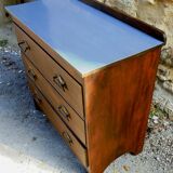Wood grey tray dresser