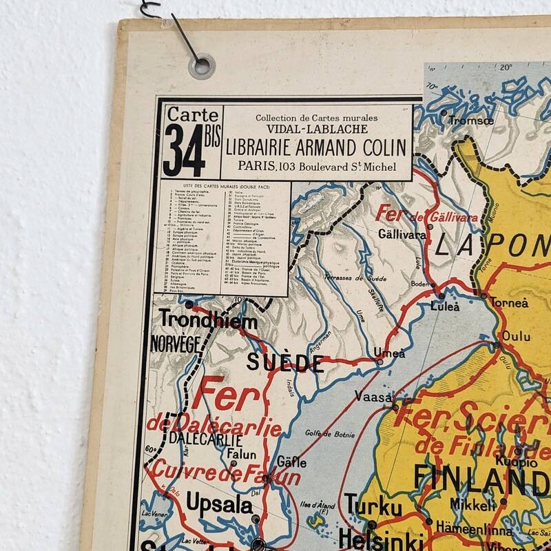 Vidal lablache school map - n°34 ussr and finland