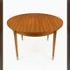 Table scandinave extensible en teck des années 60