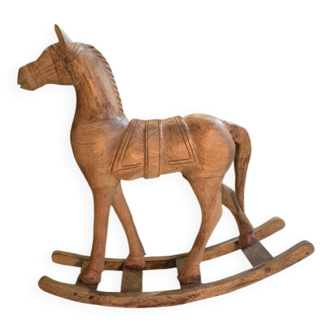 Handcrafted vintage rocking horse