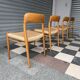 Set of 4 Møller 75 chairs in oak