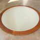 Round teak mirror, 1970s – vintage, diameter 70 cm