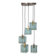 Lampadario vintage anni 60 in vetro design studio zeroquattro
