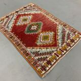Vintage moroccan rug 157x109 cm tazenacht berber atlas, tribal, red , blue