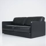 Black leather DS 78 sofa by De Sede