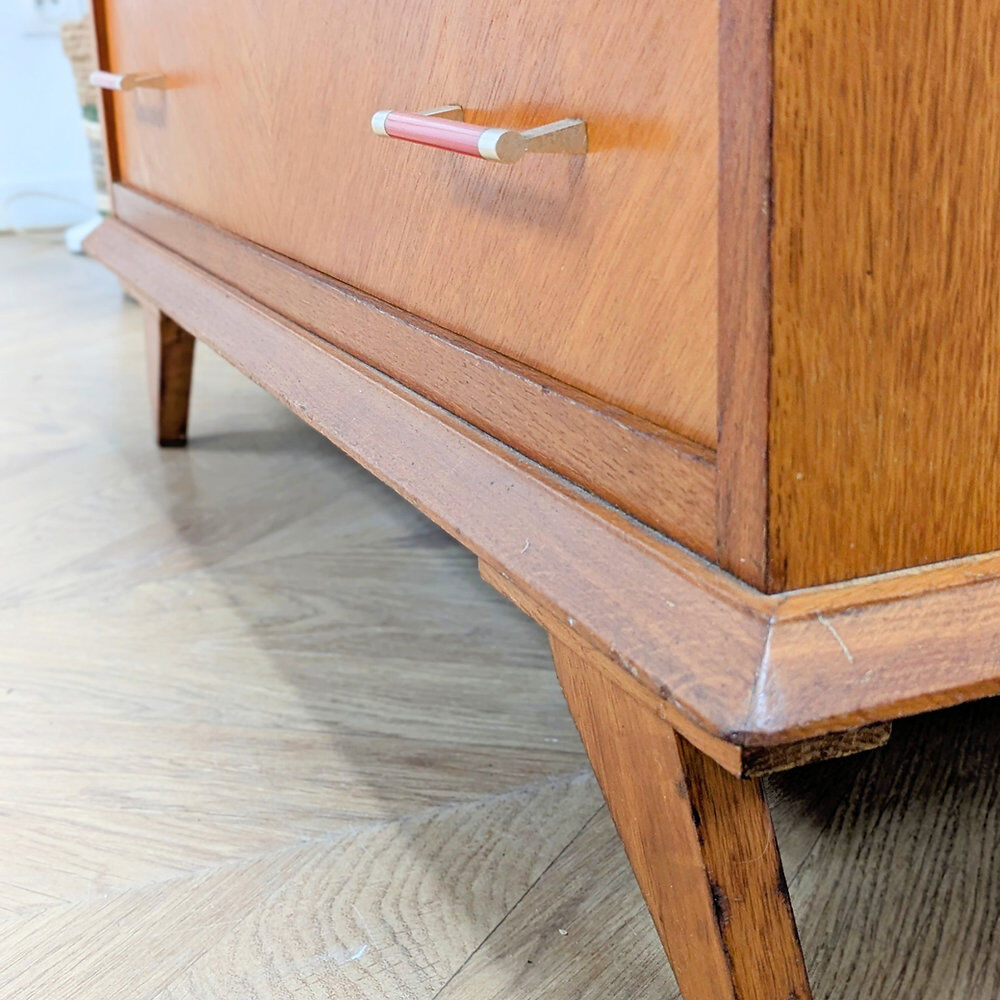 Commode poignées bakélite rouge