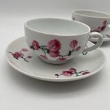 Limoges porcelain head to head coffee service with flower pattern