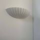 Paire d'applique vintage coquillages, porcelaine blanche, France 1970